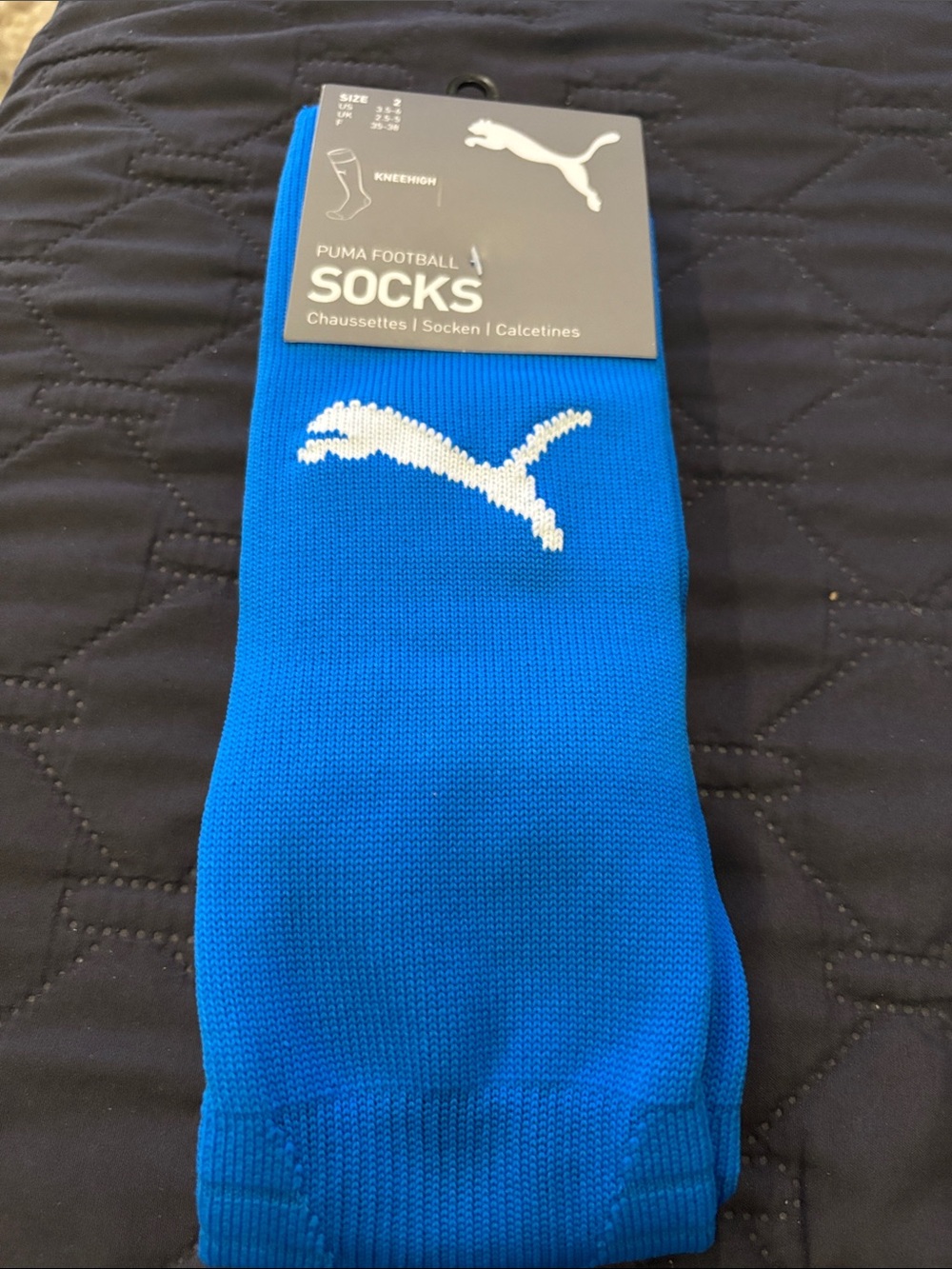PUMA Mens Team Liga Socks, Electric Blue Lemonadepuma White